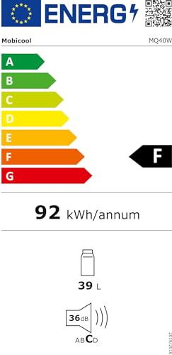 Mobicool MQ40W Kühlbox mit Rollen | Elektrisch | 39 L | 12V, 230V | für Auto, Boot, Reisemobil und Steckdose