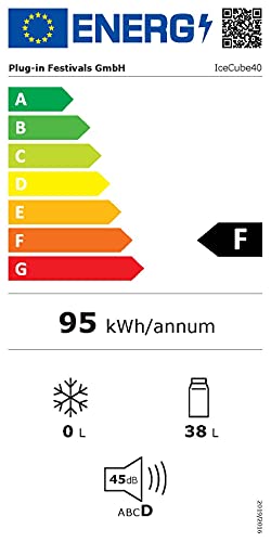 PLUG IN FESTIVALS Kompressor Kühlbox 40 L – Elektrische Gefrierbox bis -20 °C, 12 V/230 V, tragbarer Camping-Kühlschrank & Auto-Kühlbox
