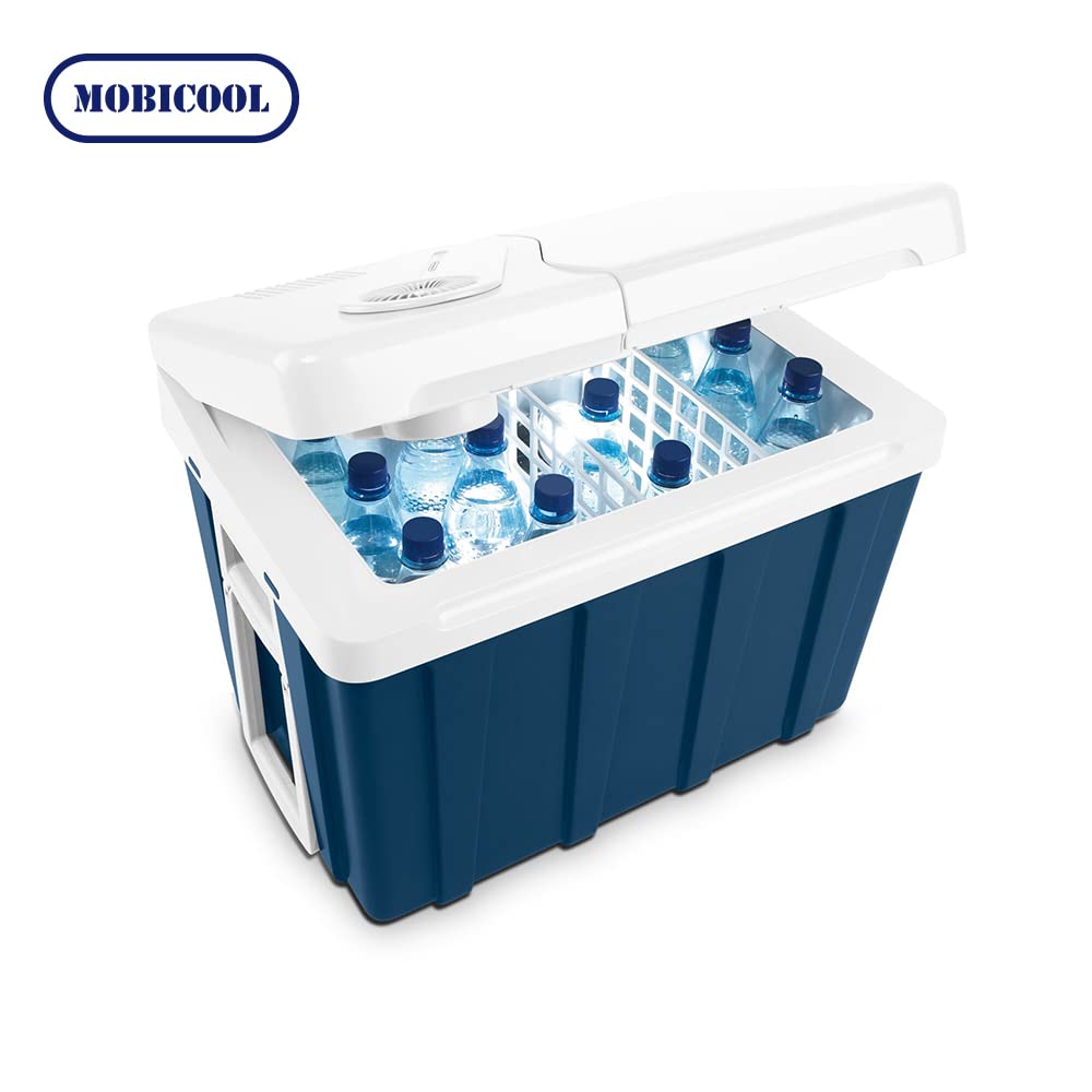 Mobicool MQ40W Kühlbox mit Rollen | Elektrisch | 39 L | 12V, 230V | für Auto, Boot, Reisemobil und Steckdose