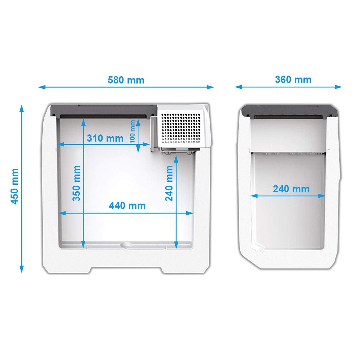 Mobicool FR40 Kompressor-Kühlbox mit 38 Liter Fassungsvermögen, 12/24 V und 230 V, Mini-Kühlschrank für Auto, Lkw, Boot, Wohnmobil und Steckdose