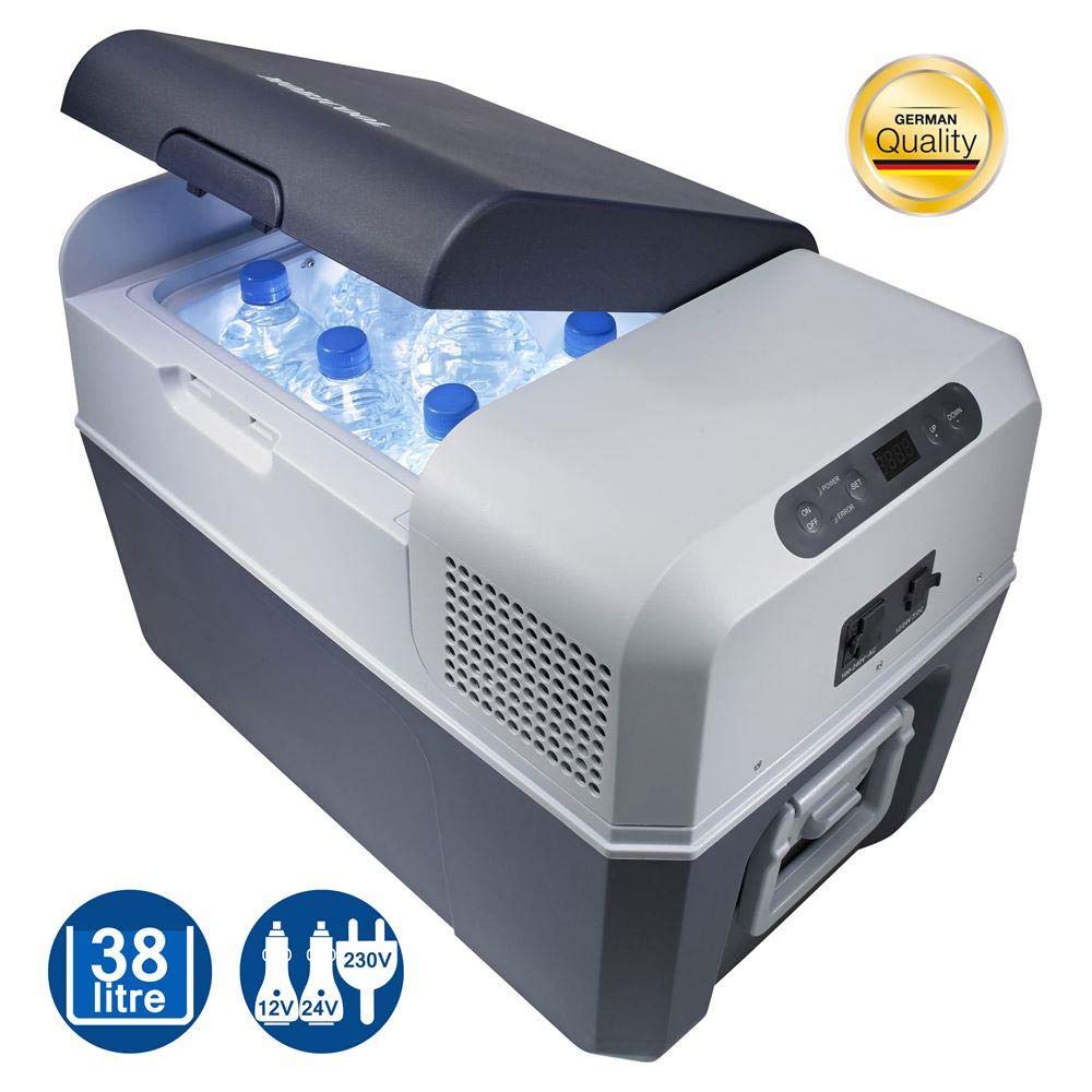 Mobicool FR40 Kompressor-Kühlbox mit 38 Liter Fassungsvermögen, 12/24 V und 230 V, Mini-Kühlschrank für Auto, Lkw, Boot, Wohnmobil und Steckdose
