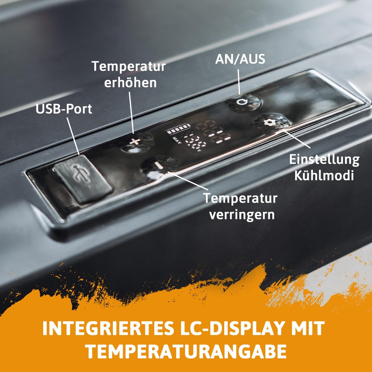 CROSS TOOLS ICEBOX 25 – Kompressor Kühlbox 22 L, bis -20 °C, mit App-Steuerung, 12/24 V & 230 V, tragbare Gefrierbox für Auto & Camping
