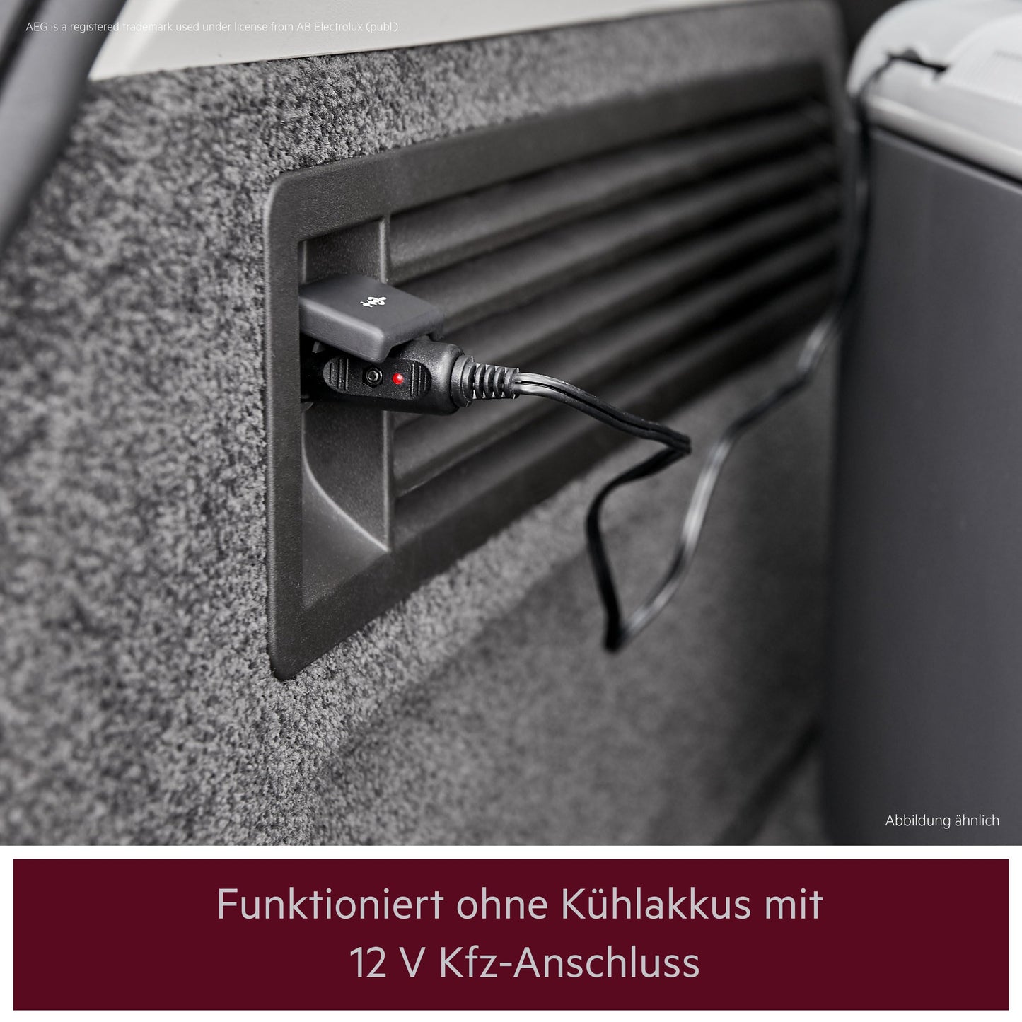 AEG Automotive Thermoelektrische Kühlbox KK 28 Liter, 12/230 Volt für Auto und Steckdose, schwarz