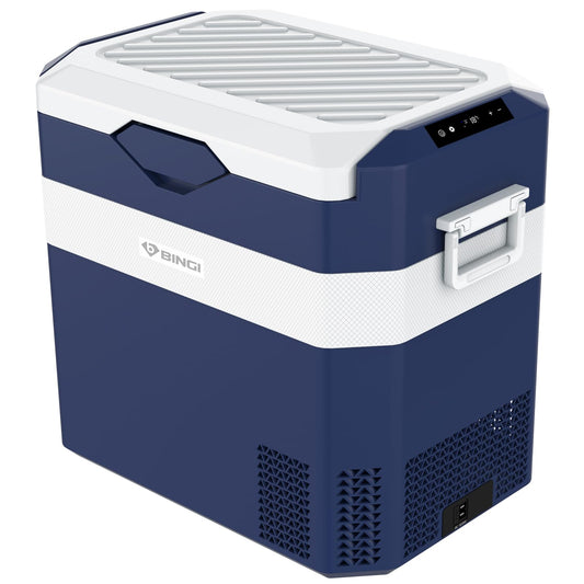 BINGI Kompressor Kühlbox 38 L – Tragbarer Auto-Kühlschrank 12/24 V & 230 V, Mini-Gefrierschrank -18 °C bis 15 °C für Auto, Camping & Zuhause