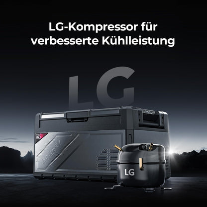 BougeRV Rocky2 Kompressor Kühlbox 39 L – Mit 173Wh Akku, Dual Zone, 12/24 V & 230 V, Solaraufladung, bis -20 °C, für Auto, Camping & Reisen