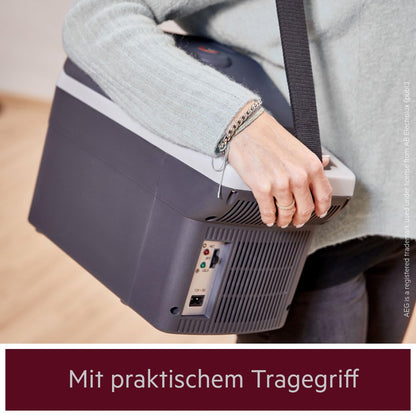 AEG Automotive Board-Bar BK 16 Thermoelektrische Kühl- und Warmhaltebox 16 Liter, 12 Volt für Auto und Steckdose, anschnallbar im PKW