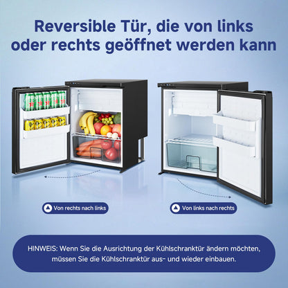 AAOBOSI Kompressor Kühlbox 65 L – Mit App-Steuerung, 12/24 V, bis -20 °C, elektrische Kühlbox mit LED für Auto, Wohnwagen, Camping & Reisen