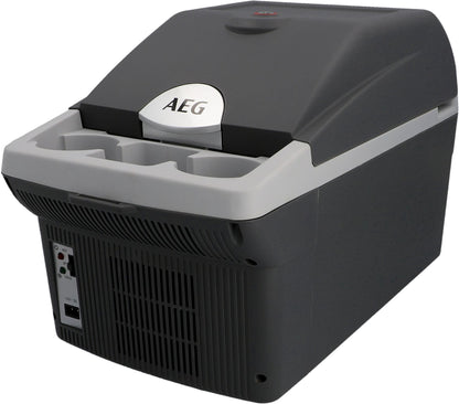 AEG Automotive Board-Bar BK 16 Thermoelektrische Kühl- und Warmhaltebox 16 Liter, 12 Volt für Auto und Steckdose, anschnallbar im PKW