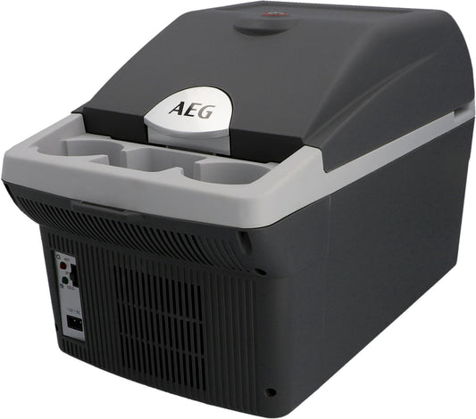 AEG Automotive Board-Bar BK 16 Thermoelektrische Kühl- und Warmhaltebox 16 Liter, 12 Volt für Auto und Steckdose, anschnallbar im PKW