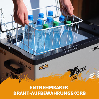 CROSS TOOLS ICEBOX 25 – Kompressor Kühlbox 22 L, bis -20 °C, mit App-Steuerung, 12/24 V & 230 V, tragbare Gefrierbox für Auto & Camping