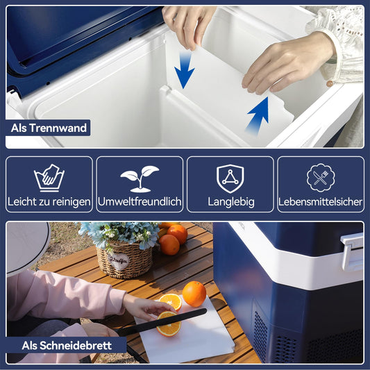 BINGI Kompressor Kühlbox 38 L – Tragbarer Auto-Kühlschrank 12/24 V & 230 V, Mini-Gefrierschrank -18 °C bis 15 °C für Auto, Camping & Zuhause