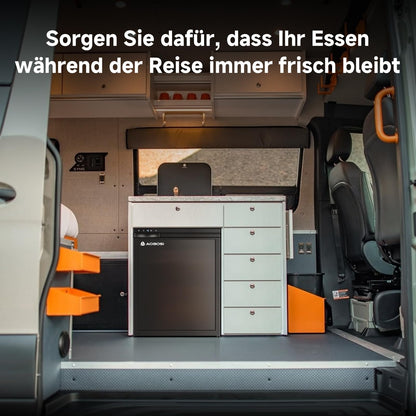 AAOBOSI Kompressor Kühlbox 65 L – Mit App-Steuerung, 12/24 V, bis -20 °C, elektrische Kühlbox mit LED für Auto, Wohnwagen, Camping & Reisen