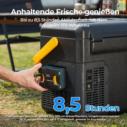BougeRV CRH Kompressor Kühlbox 18 L – Mit 173Wh Akku, App-Steuerung, 12/230 V, tragbar, -20 °C bis 20 °C für Camping, Reisen & Boot