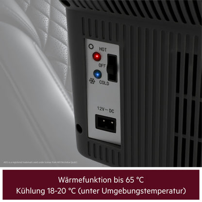 AEG Automotive Board-Bar BK 16 Thermoelektrische Kühl- und Warmhaltebox 16 Liter, 12 Volt für Auto und Steckdose, anschnallbar im PKW